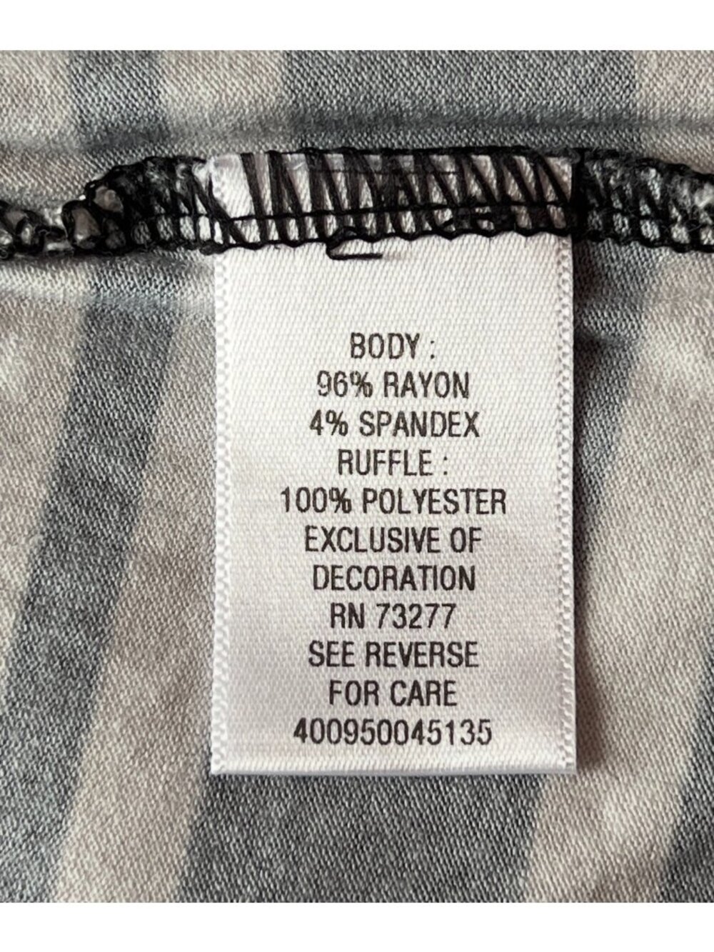 Elle Womens Dress Size M B&W Polka Dot Ruffle Sleeveless Adj. Straps Stripes - Picture 4 of 10